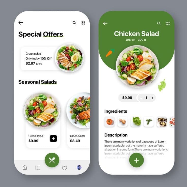 Food Ordering App UI