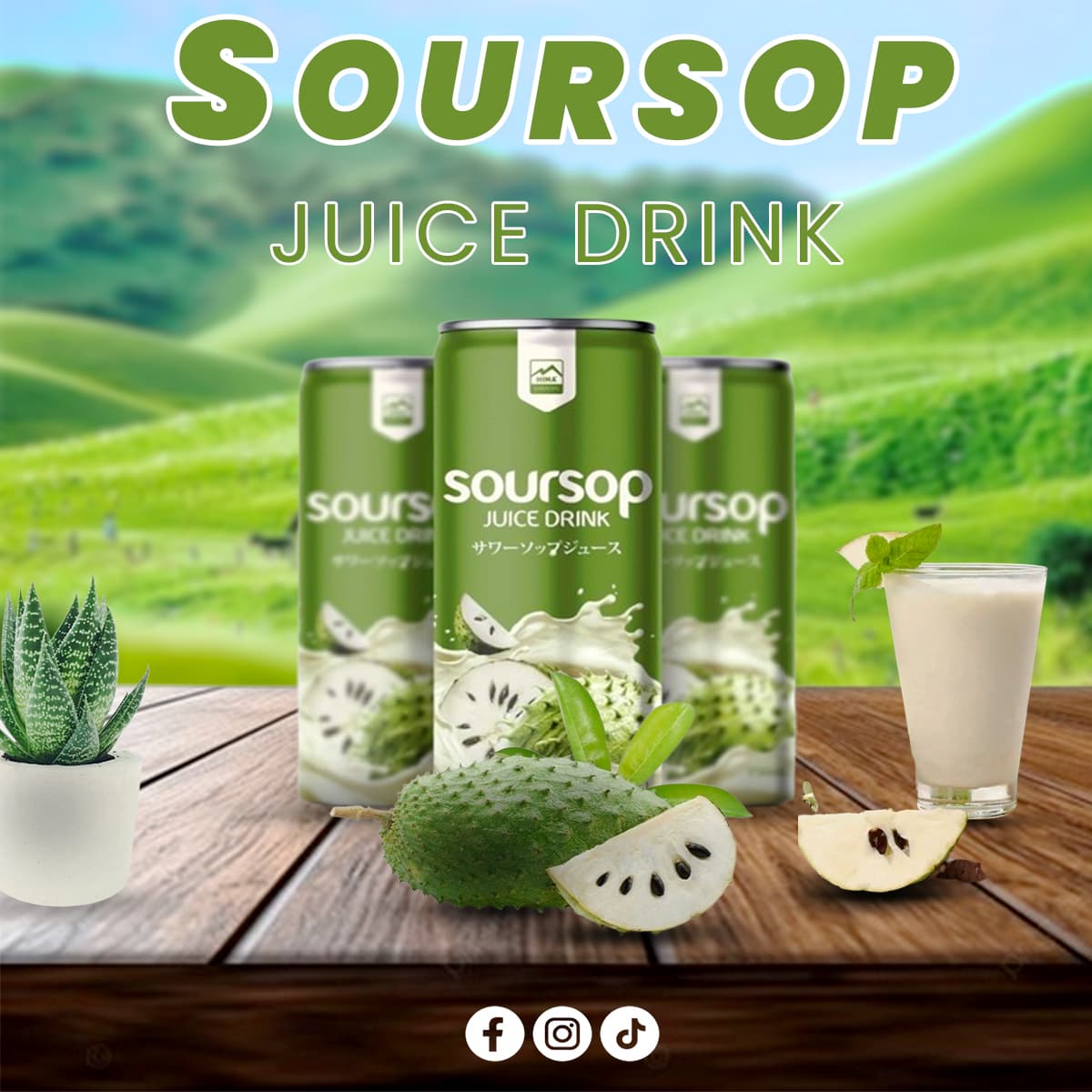 Soursop Juice Poster Design
